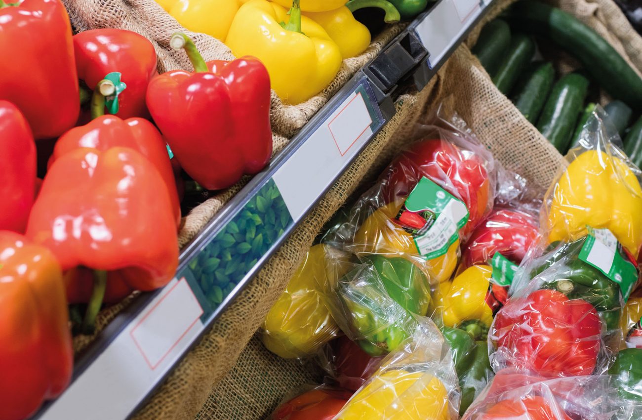 Hand picking a pepper